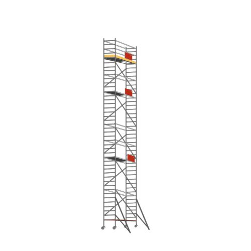 Alu Fahrgerüst Mod. D Standardausführung - Breite: 0,70 m - Gerüstl.: 1,80 m, Arbeitsh.: 12,30 m