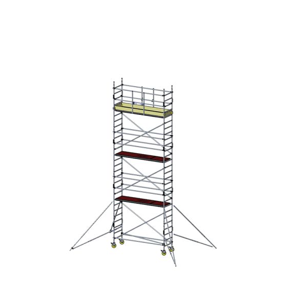 Alu Fahrgerüst Mod. D neue Norm MOBILE - Breite: 0,70 m - Gerüstl.: 1,80 m, Arbeitsh.: 8,30 m