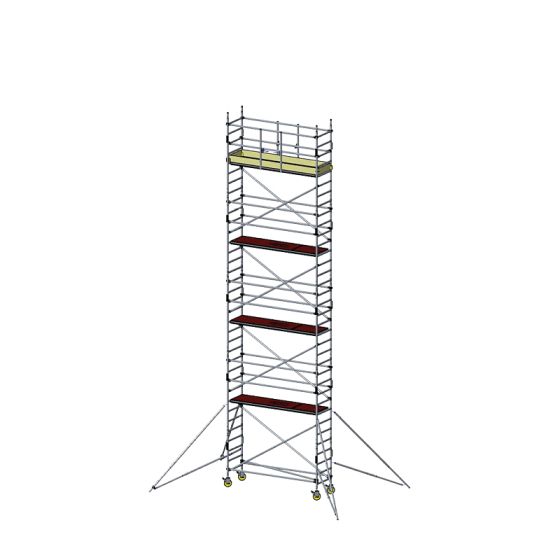 Alu Fahrgerüst Mod. D neue Norm MOBILE - Breite: 0,70 m - Gerüstl.: 1,80 m, Arbeitsh.: 10,30 m