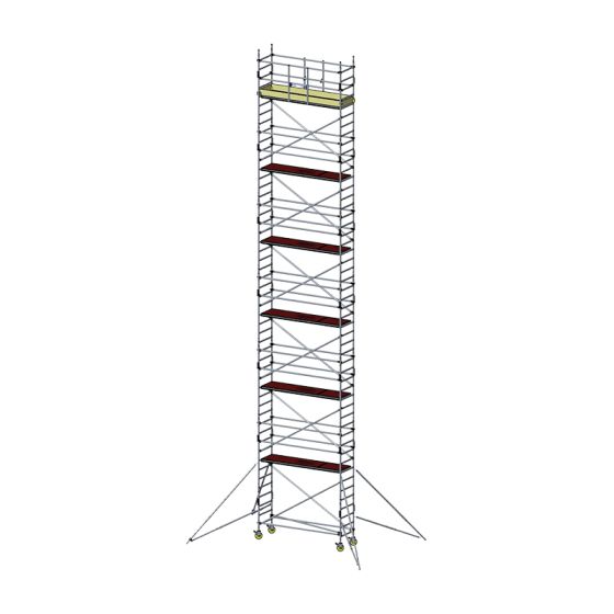 Alu Fahrgerüst Mod. D neue Norm MOBILE - Breite: 0,70 m - Gerüstl.: 2,50 m, Arbeitsh.: 14,30 m