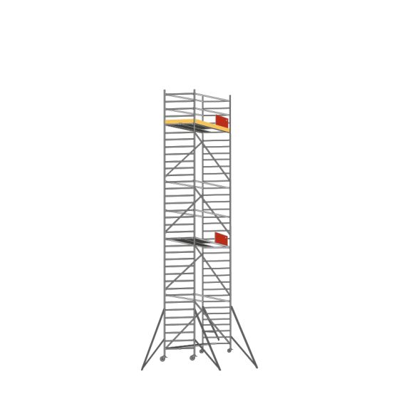 Alu Fahrgerüst Mod. E Standardausführung - Breite: 1,30 m - Gerüstl.: 2,50 m, Arbeitsh.: 10,30 m