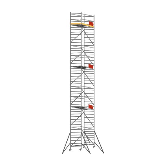 Alu Fahrgerüst Mod. E Standardausführung - Breite: 1,30 m - Gerüstl.: 2,50 m, Arbeitsh.: 14,30 m