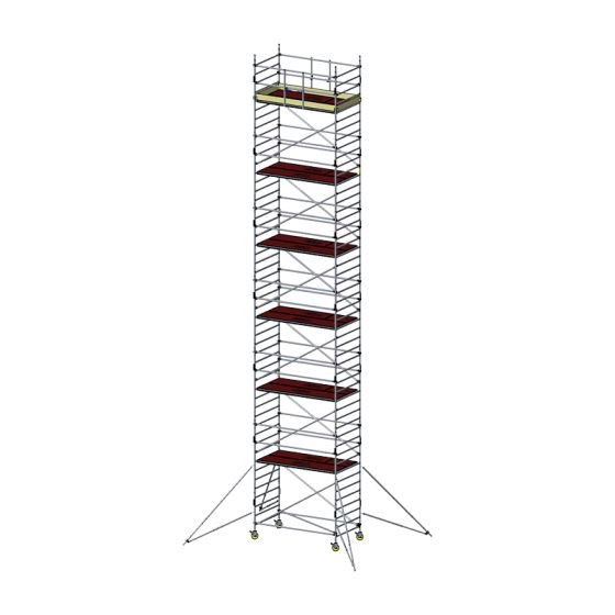 Alu Fahrgerüst Mod. E neue Norm MOBILE - Breite: 1,30 m - Gerüstl.: 3,05 m, Arbeitsh.: 14,30 m