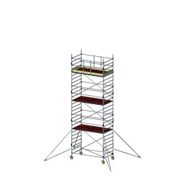 Alu Fahrgerüst Mod. E neue Norm MOBILE - Breite: 1,30 m - Gerüstl.: 2,50 m, Arbeitsh.: 8,30 m