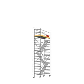 Alu Fahrgerüst Mod. F (Treppenturm) - Breite: 1,30 m, Länge: 2,50 m - Arbeitshöhe: 8,30 m